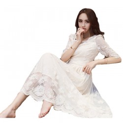 Spring 2022 New Women's South Korea Large Yards Long Lace Dress Aristocratic Temperament of Cultivate One's Morality Dress $4...