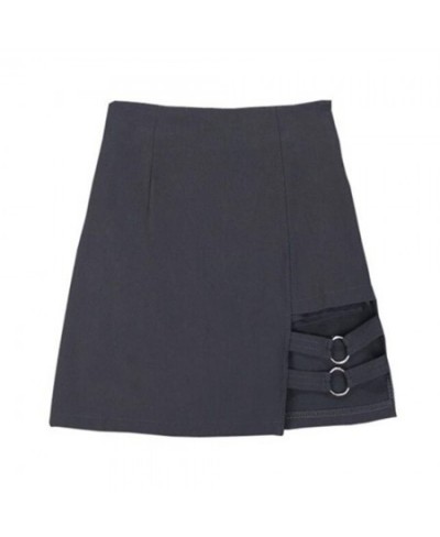 Sexy Gothic Women Mini Skirt High Waist Irregular Punk Grunge Black Summer Skirts 2023 Egirl Y2k Cute Streetwear Slit Skirt $...
