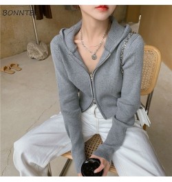 Basic Jackets Women Casual Sporty Slim Solid Official All-match Feminino Simple Design Daily Spring Ins Hooded Harajuku Retro...