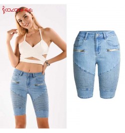 Skinny Stretch Blue Jeans With Mid Waist For Women Knee Length Pencil Thin Jeans Pants For Female T52 $46.31 - Jeans