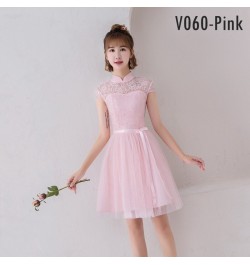 Pink Fairy Bridesmaid Dress A-Line Ball Gown Lace Tulle Short Prom Dress Wedding Party Sexy Dresses $39.80 - Dresses