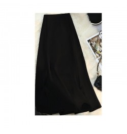 Skirt Women High Waist Midi Skirt Summer Elegant Women's Long Skirts Office Skirts Female Clothes Woman Fashion 2023 $40.86 -...