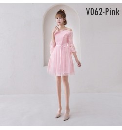 Pink Fairy Bridesmaid Dress A-Line Ball Gown Lace Tulle Short Prom Dress Wedding Party Sexy Dresses $39.80 - Dresses