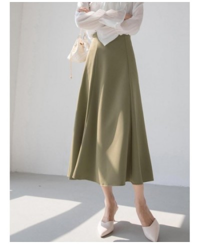 Skirt Women High Waist Midi Skirt Summer Elegant Women's Long Skirts Office Skirts Female Clothes Woman Fashion 2023 $40.86 -...