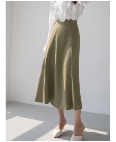 Skirt Women High Waist Midi Skirt Summer Elegant Women's Long Skirts Office Skirts Female Clothes Woman Fashion 2023 $40.86 -...