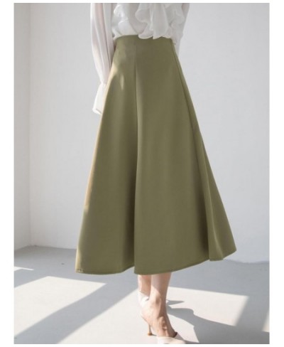 Skirt Women High Waist Midi Skirt Summer Elegant Women's Long Skirts Office Skirts Female Clothes Woman Fashion 2023 $40.86 -...