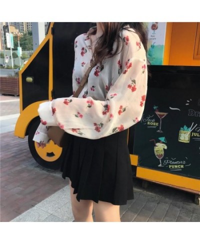 Blouses Women Ulzzang Summer Spring New College Fresh Floral Sun-proof Long Sleeve Femme Blusas All-match Vintage Lady Shirts...