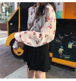 Blouses Women Ulzzang Summer Spring New College Fresh Floral Sun-proof Long Sleeve Femme Blusas All-match Vintage Lady Shirts...