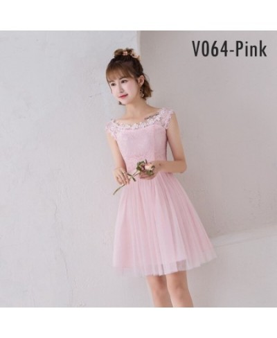 Pink Fairy Bridesmaid Dress A-Line Ball Gown Lace Tulle Short Prom Dress Wedding Party Sexy Dresses $39.80 - Dresses