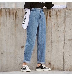 Jeans Women Spring New Loose Tapered Pants Thin Retro Hong Kong Style High Waist Pants Trendy Ins $44.77 - Jeans