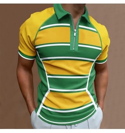 2023 Summer Fashion Men Polo Shirt Stripes Short Sleeve Man Polo Shirt Breathable Tops Slim Business Turn Down Collar $27.57 ...