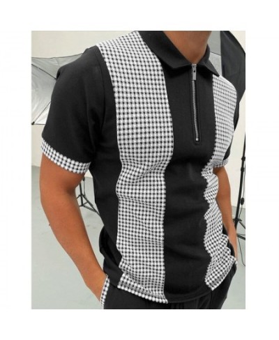 2023 Summer Fashion Men Polo Shirt Stripes Short Sleeve Man Polo Shirt Breathable Tops Slim Business Turn Down Collar $27.57 ...