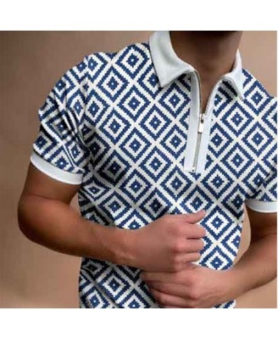 2023 Summer Fashion Men Polo Shirt Stripes Short Sleeve Man Polo Shirt Breathable Tops Slim Business Turn Down Collar $27.57 ...