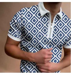 2023 Summer Fashion Men Polo Shirt Stripes Short Sleeve Man Polo Shirt Breathable Tops Slim Business Turn Down Collar $27.57 ...