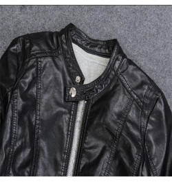 2023 New Women's Spring / autumn PU Leather Jacket Casual Bodycon Soft Artificial Leather Motorcycle Jacket Ladies Jacket $49...