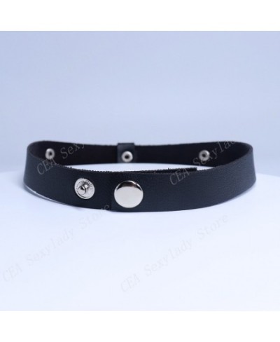 Sexy Black Choker With O Ring Choker Necklace Faux Leather Choker Punk Collar BDSM Vegan Leather Eco Leather Cosplay Simulate...