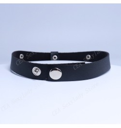 Sexy Black Choker With O Ring Choker Necklace Faux Leather Choker Punk Collar BDSM Vegan Leather Eco Leather Cosplay Simulate...