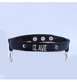 Sexy Black Choker With O Ring Choker Necklace Faux Leather Choker Punk Collar BDSM Vegan Leather Eco Leather Cosplay Simulate...