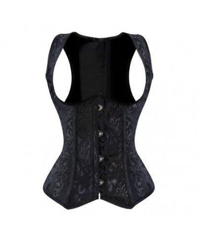 Sexy Gothic Body Shaper Underbust Corset Embroidery Vintage Jacquard Waist Cincher Corsets Straps Vest Bustier Lingerie Top $...