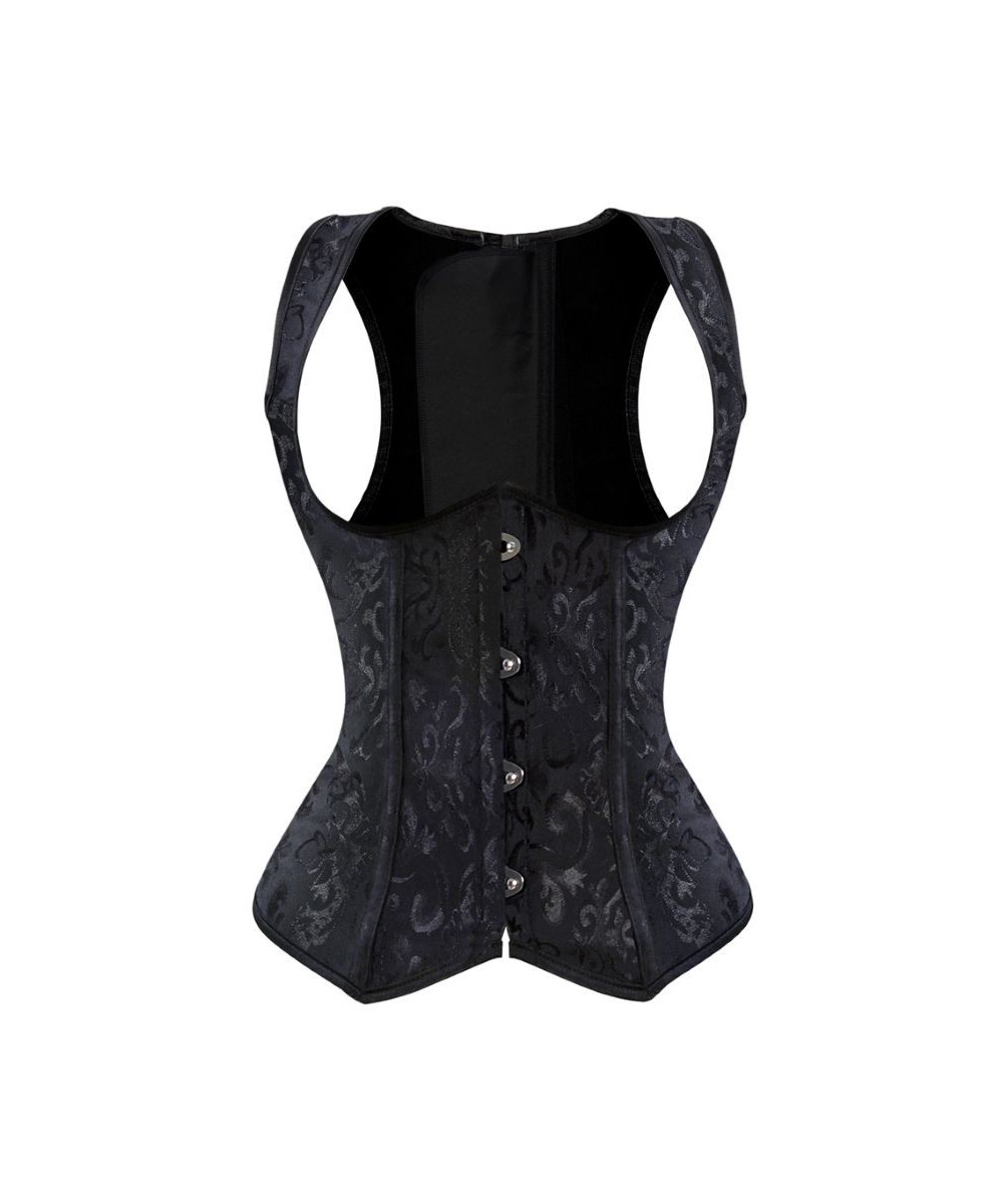 Sexy Gothic Body Shaper Underbust Corset Embroidery Vintage Jacquard Waist Cincher Corsets Straps Vest Bustier Lingerie Top $...