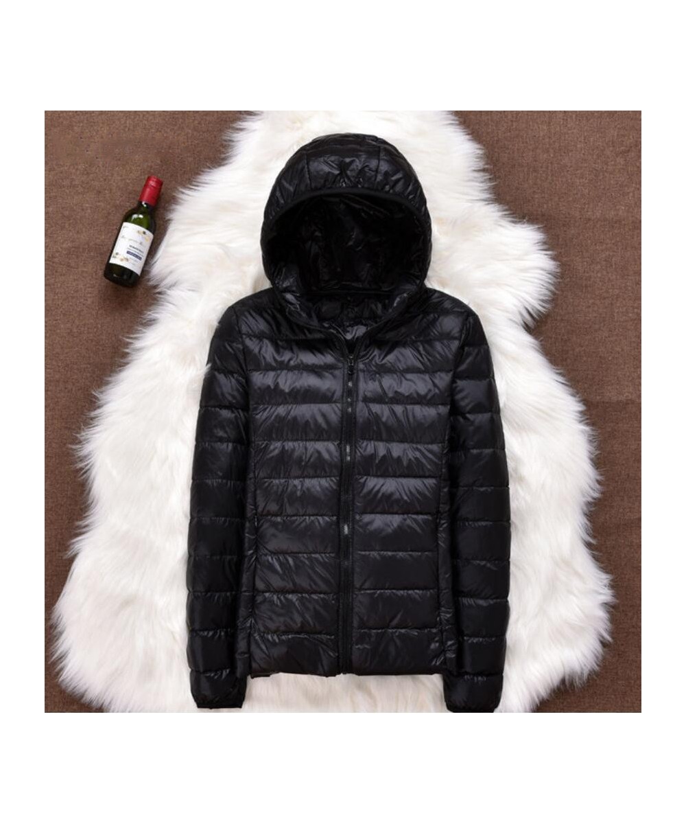 Woman Autumn winter Hooded Jacket high quality White Duck Down Coat Female Overcoat Ultra Light Solid Jackets Portable Parkas...