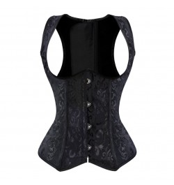 Sexy Gothic Body Shaper Underbust Corset Embroidery Vintage Jacquard Waist Cincher Corsets Straps Vest Bustier Lingerie Top $...