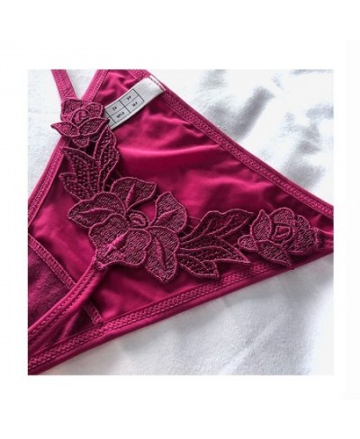 Floral Embroidered Sexy Panties Low Waist G String Temptation Thin Women Underwear Seamless Sex Hollow Out Briefs Thong $13.6...