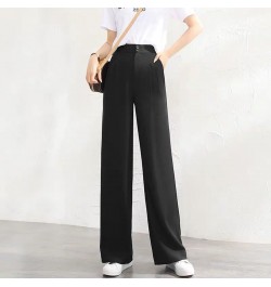 2023 Spring Summer Wide Leg Pants Women Casual High Waist Korean Fashion Office Ladies Elegant Black Straight Suit Trousers $...