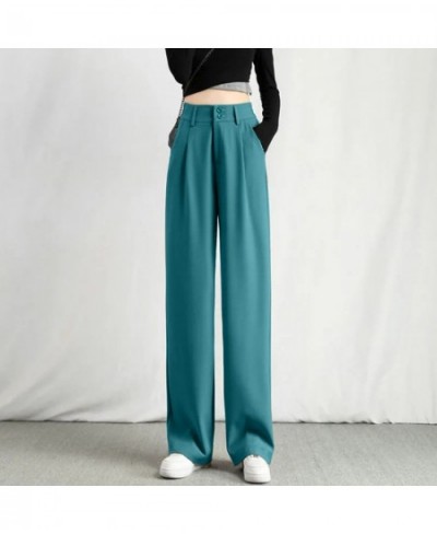 2023 Spring Summer Wide Leg Pants Women Casual High Waist Korean Fashion Office Ladies Elegant Black Straight Suit Trousers $...