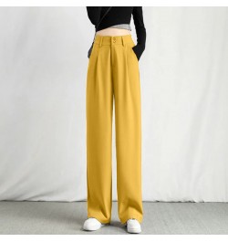 2023 Spring Summer Wide Leg Pants Women Casual High Waist Korean Fashion Office Ladies Elegant Black Straight Suit Trousers $...