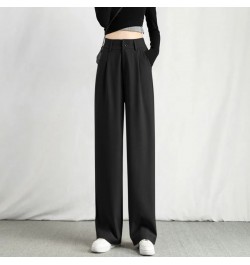 2023 Spring Summer Wide Leg Pants Women Casual High Waist Korean Fashion Office Ladies Elegant Black Straight Suit Trousers $...