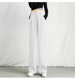 2023 Spring Summer Wide Leg Pants Women Casual High Waist Korean Fashion Office Ladies Elegant Black Straight Suit Trousers $...