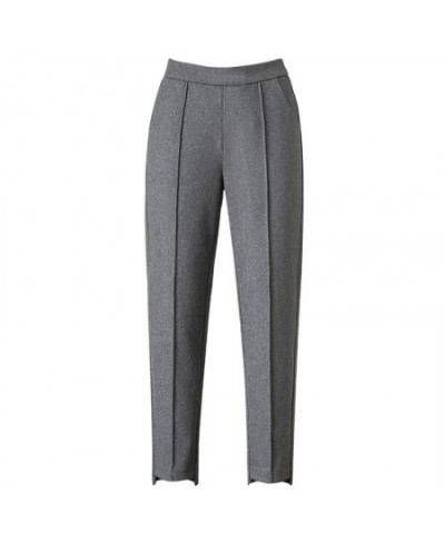 Women Pants Harem Pants Women's Woolen Pants Loose High Waist Ankle-Tied Trousers Pantalones De Mujer $31.59 - Bottoms