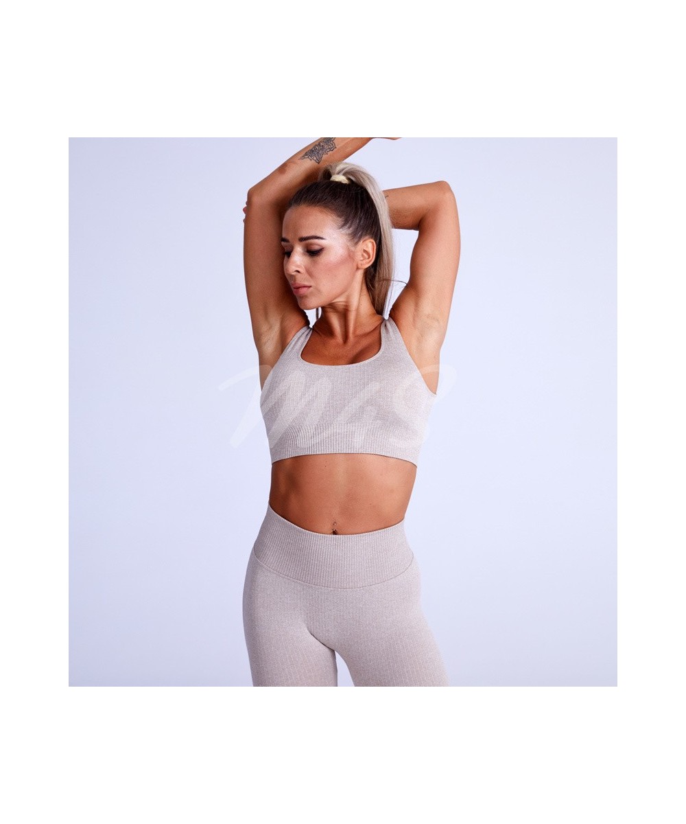 Ribbed Yoga Set Tracksuit Sportswear Ensemble Female 2 Pieces Women Gym Clothes Seamless Gym Workout Fitness Crop Top Legging...