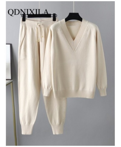 Autumn Winter Harem Pants Casual Women's Tracksuit Sweater Two Piece Sets Womens Outifits Pullover 2 Piece Sets Womens Outfit...