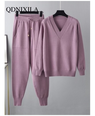 Autumn Winter Harem Pants Casual Women's Tracksuit Sweater Two Piece Sets Womens Outifits Pullover 2 Piece Sets Womens Outfit...