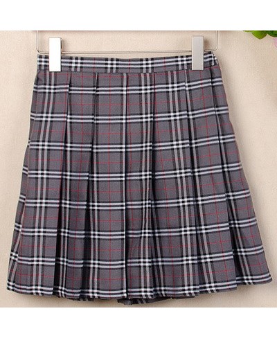 Preppy Style Japanese School Girl Plaid Pleated Skirt High Waist Short Tartan Skirts Saias $37.86 - Skirts