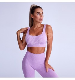 Ribbed Yoga Set Tracksuit Sportswear Ensemble Female 2 Pieces Women Gym Clothes Seamless Gym Workout Fitness Crop Top Legging...