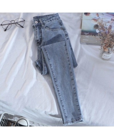 Woman Jeans Pants Light-Colored Jeans Women's Ankle-Length Pencil Pants Pantalones Vaqueros Mujer $38.49 - Jeans