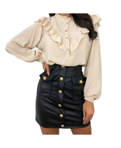 Fashion Sexy High waist Bandage PU leather Women Skirts Zipper Pencil Mini skirt Party Club Ladies Black skirt Streetwear $30...