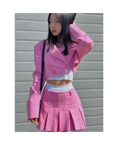 New Solid Casual Two Piece Sets For Women Spring Fall Outfits Fashion High Waist Skirts Set Pleated Female Y2K Skirts Set $58...