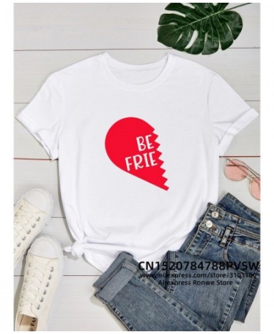 Pinky Swear Heart Best Friend Women Cotton T-Shirts Girl Cute Bestie Graphic Designed Tops Tees BFF Matching Sisters Clothes ...