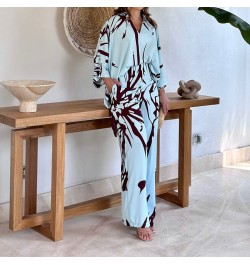 Oversize Women's Pajama Set Print Three Quarter Sleeve Ladies Sleepwear Summer Spring Loose 2 Pcs with Pant Home Cloth Female...