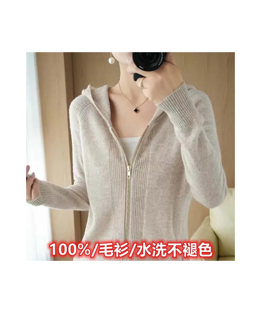 Spring Autumn Knitted Cardigan Hooded Jacket Women Zipper Sweater 2022 New Solid Color Slim Coat All-Match Short Female Top $...