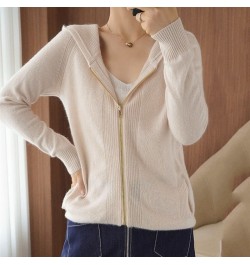 Spring Autumn Knitted Cardigan Hooded Jacket Women Zipper Sweater 2022 New Solid Color Slim Coat All-Match Short Female Top $...