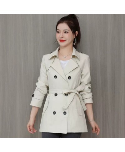Trench Coat Women Autumn 2022 Double Breasted Slim Casual Windbreaker Overcoat Female Clothing Lining With Belt Long Sleeved ...
