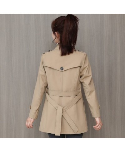 Trench Coat Women Autumn 2022 Double Breasted Slim Casual Windbreaker Overcoat Female Clothing Lining With Belt Long Sleeved ...