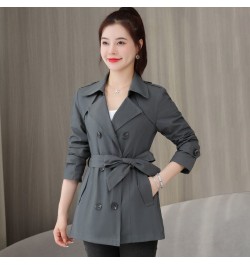 Trench Coat Women Autumn 2022 Double Breasted Slim Casual Windbreaker Overcoat Female Clothing Lining With Belt Long Sleeved ...