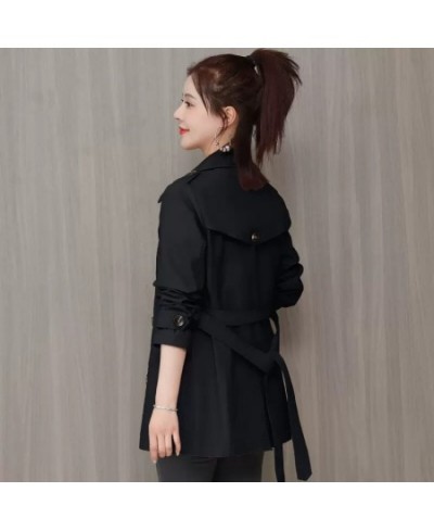 Trench Coat Women Autumn 2022 Double Breasted Slim Casual Windbreaker Overcoat Female Clothing Lining With Belt Long Sleeved ...