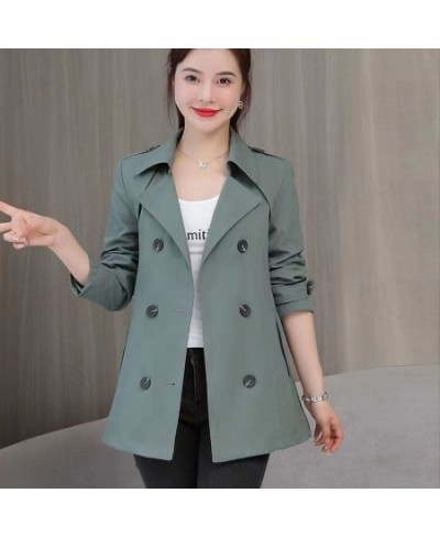 Trench Coat Women Autumn 2022 Double Breasted Slim Casual Windbreaker Overcoat Female Clothing Lining With Belt Long Sleeved ...